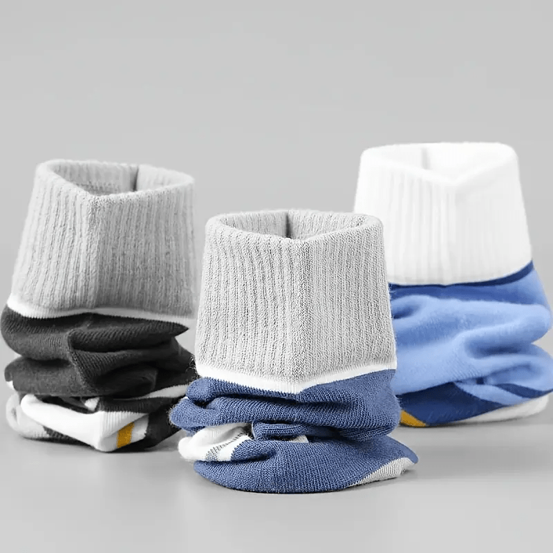 Men's Socks Mid-Calf Spring and Autumn Models Four Seasons Color-Matching Long Socks Trendy Sports Men's Socks