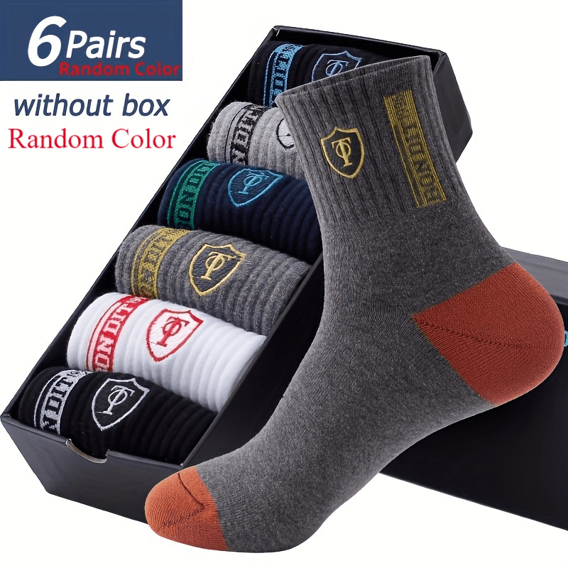 6 Pairs Breathable Moisture Wicking Athletic Socks for Men And Women Ankle Length