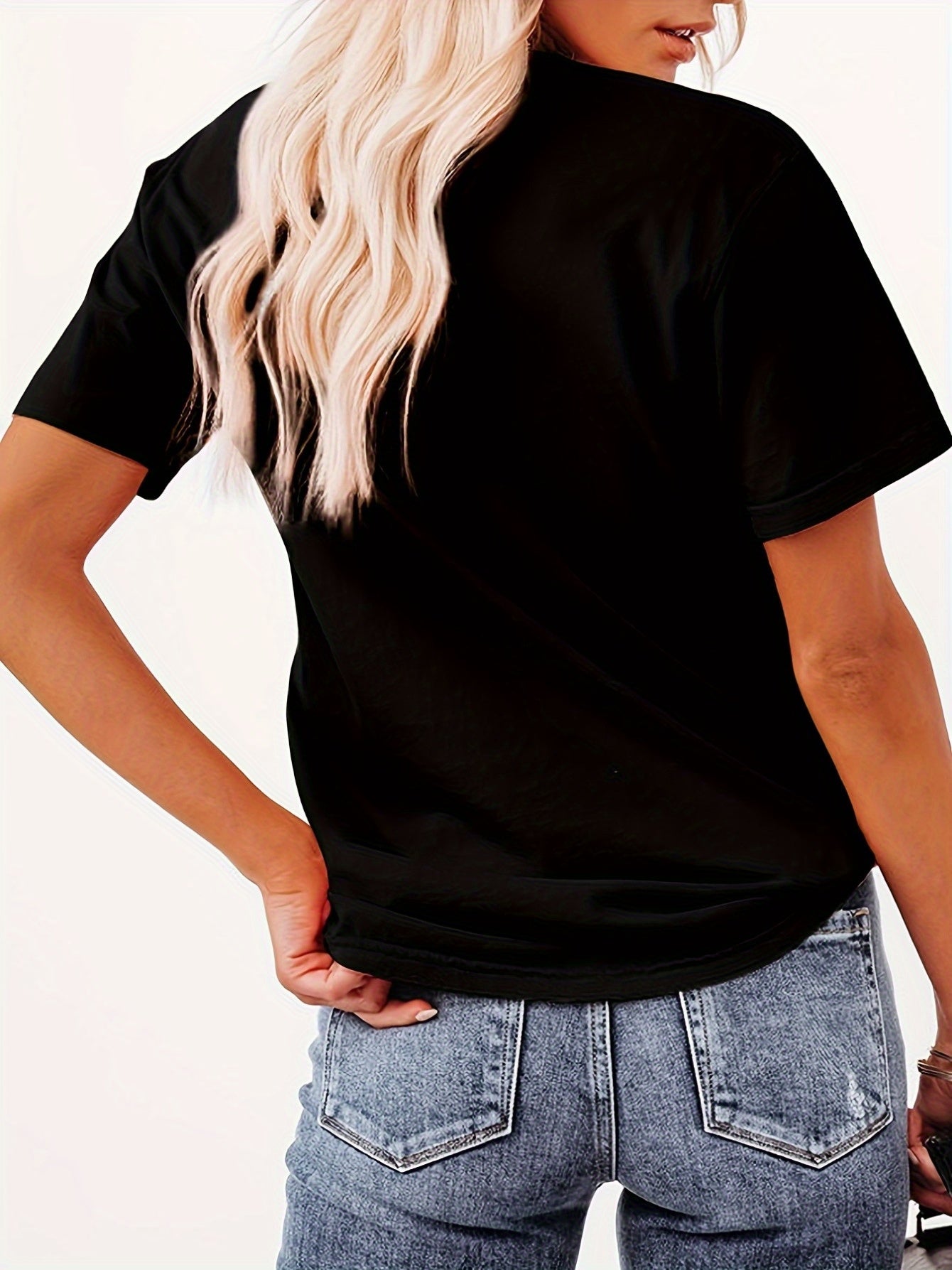 1pc Paris Graphic Print Women'S Casual Summer T-Shirt - Red, Short Sleeve, Round Neck, Polyester Blend, Comfort Fit, Casual Wear | Graphic Tee | Comfortable Fit