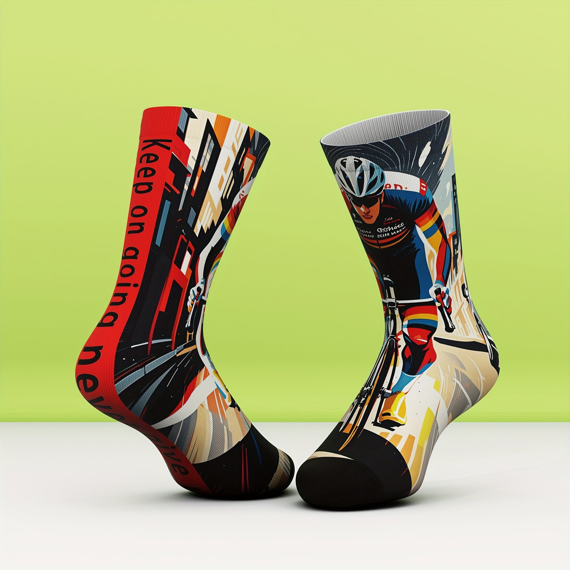 Men's & Women's Unisex Socks, Bamboo Fiber, Soft Comfort, Fashion 3D Digital Print, All-Season, Ideal for Dinner Dates, Halloween Parties, Christmas Gatherings, Outdoor Running Sports Wear