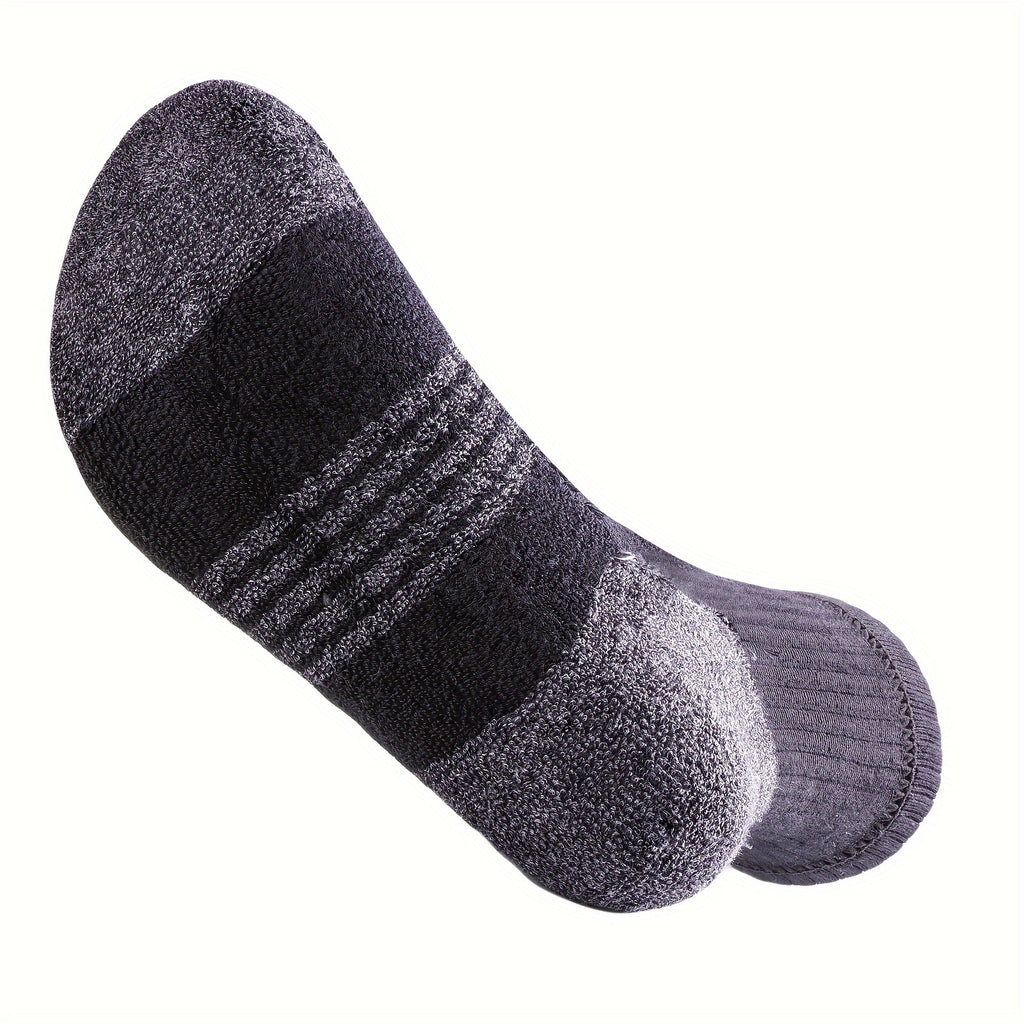 5 Pairs YUEDGE Mens Cushioned Crew Socks Performance Moisture Wicking Training Athletic Socks For Men 6-13