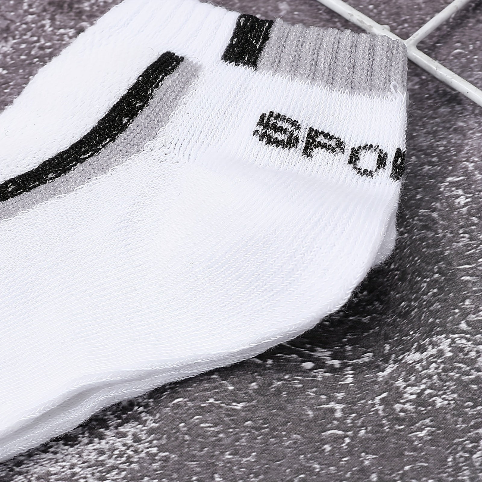 5pcs Men's Summer Thin Ankle Socks - Breathable Mesh, Sweat-Wicking, Low-Cut Athletic & Casual Socks in Black, Blue, White, Gray, Maroon with \