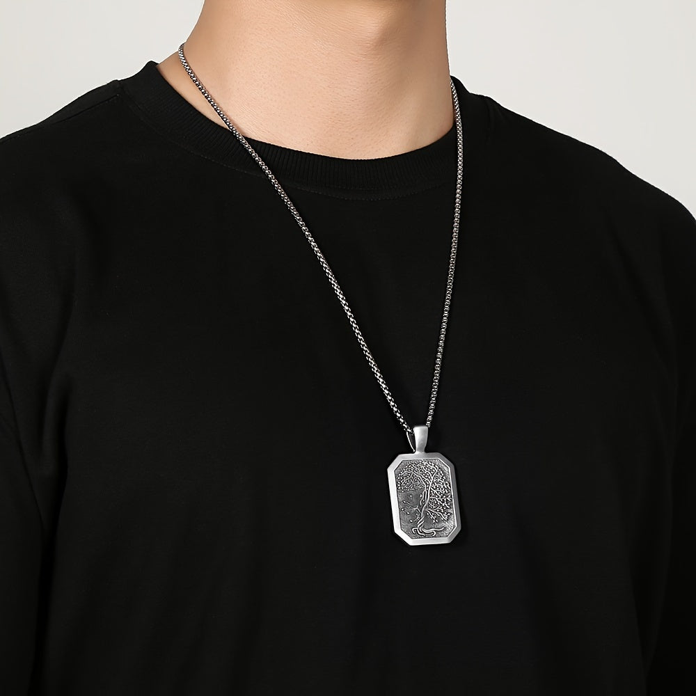 Tree Of Life Pendant Necklace Men's Personality Handsome Fashion Ins Style Jewelry
