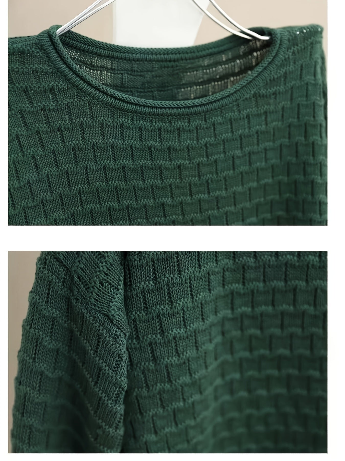 Vintage Patchwork Sweater Women's Fashion Lazy Style Loose Casual Pullover Long Sleeve Top