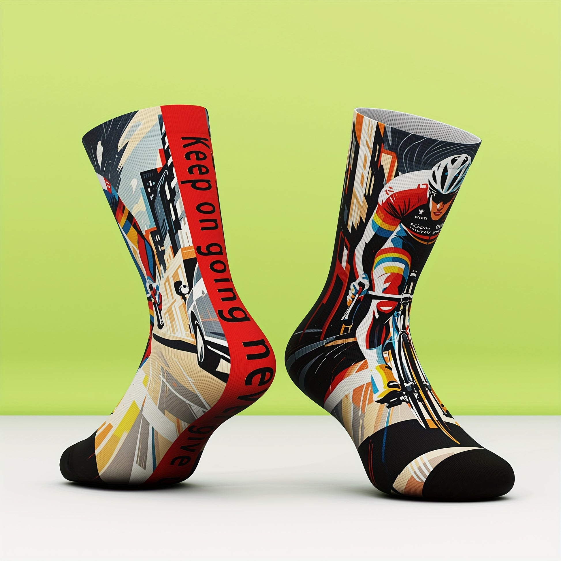 Men's & Women's Unisex Socks, Bamboo Fiber, Soft Comfort, Fashion 3D Digital Print, All-Season, Ideal for Dinner Dates, Halloween Parties, Christmas Gatherings, Outdoor Running Sports Wear